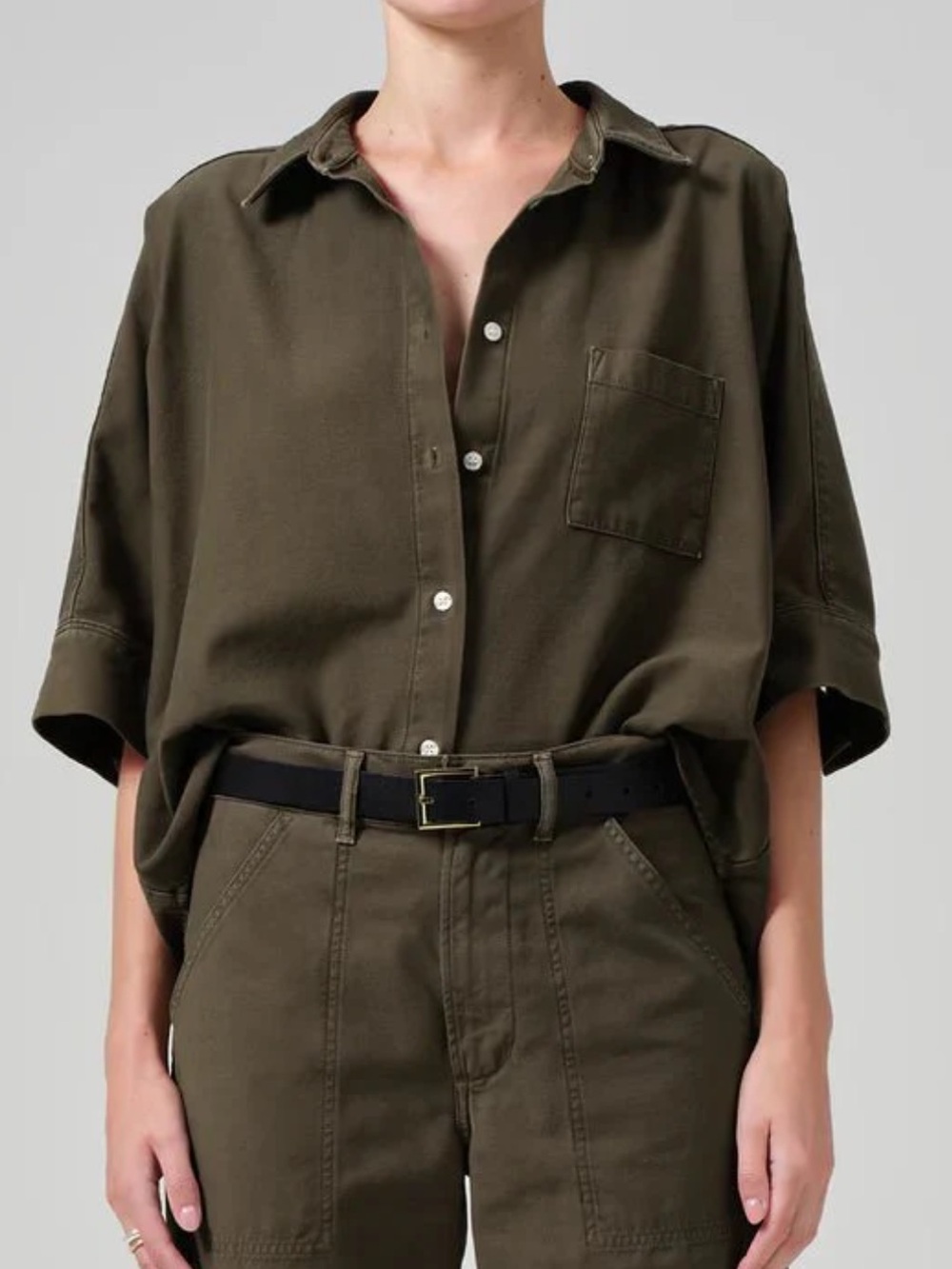 Citizens Of Humanity Claire Utility Shirt - Green